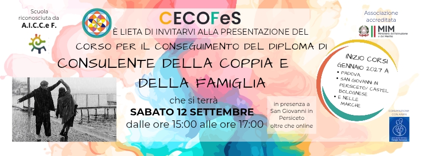 Presentazione Corso Cecofes 12 Settembre 2026 - San Giovanni in Persiceto